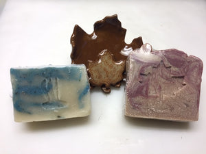 Canadian Soaps with Pottery Dish